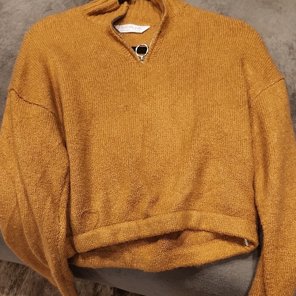 Belle Du Jour Mustard Sweater
